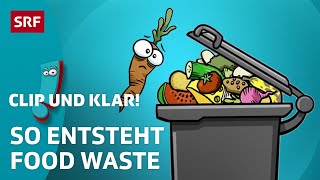 Was ist Food Waste  SRF Kids – Clip und klar  Für Kinder erklärt [upl. by Namialus]