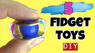 5 EASY DIY FIDGET TOYS  HOW TO MAKE DIY STRESS RELIEVERS FUN DIY TOYS FOR KIDS SCHOOL FIDGET TOYS [upl. by Divine]