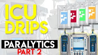 NEUROMUSCULAR BLOCKING AGENTS  Paralytics Part 2  ICU Drips [upl. by Bessy]