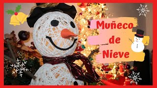 Cómo hacer un muñeco de nieve con estambre  DIY Snowman⛄ [upl. by Davis]