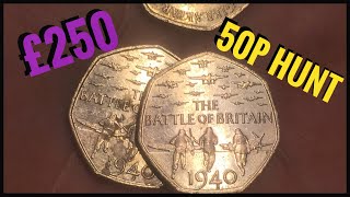 Are Battle of Britain 50p Coins Worth Keeping Rare 50p Coin Hunt £250 86 [upl. by Peonir]