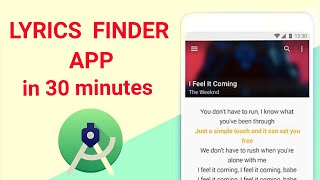 Lyrics App Android Studio  Full Tutorial [upl. by Yerd199]
